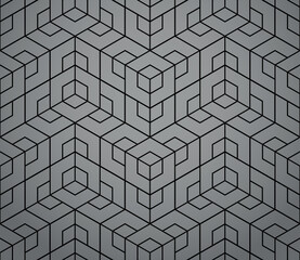 The geometric pattern with lines. Seamless vector background. Black and gray texture. Graphic modern pattern. Simple lattice graphic design