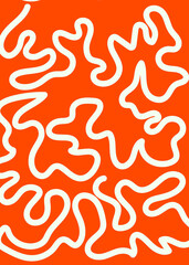 Bright Colour Squiggly Lines Background 