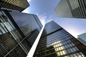 Fototapeta na wymiar Toronto skyline in financial district