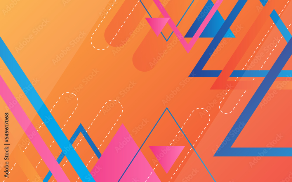 Poster abstract colorful triangle shape background