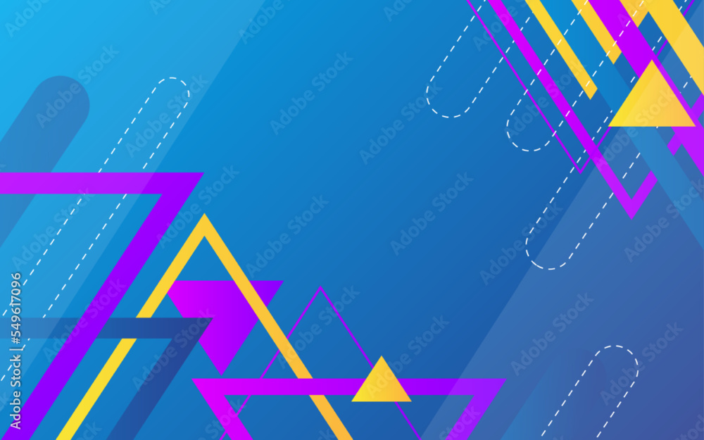 Poster abstract colorful triangle shape background