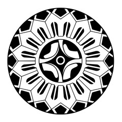 Polynesian circle tattoo design.  Aboriginal samoan. Vector illustration.