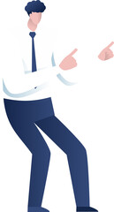 Businessman at a presentation  Business concept cartoon illustration png