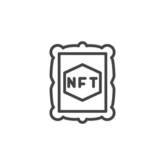 NFT art line icon