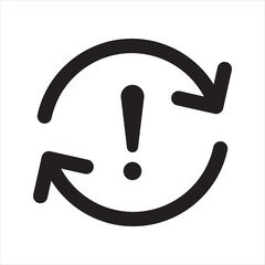 Sync Error icon. Vector and glyph