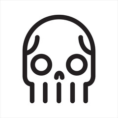 Crossbones, death skull icon. Skull icon. Vector and glyph