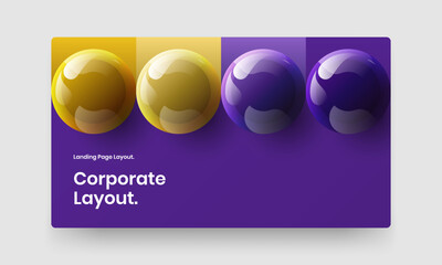 Bright poster vector design concept. Simple realistic balls postcard illustration.