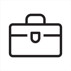 Office bag icon. Vector and glyph