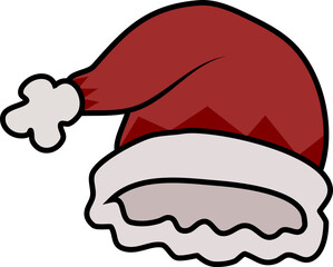 Santa Claus cartoon red hat