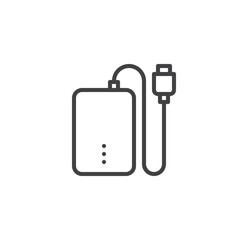 Portable Charger line icon