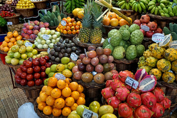 Naklejka na ściany i meble tasty fruit from madeiras farmers market