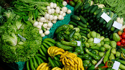 fresh products from madeiras traditional farmers market