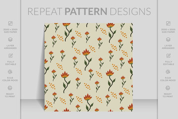 Floral seamless pattern background. Elegant texture for fabric art, wallpapers, textile, wrapping.