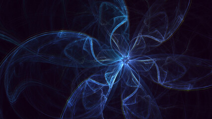 3D rendering abstract colorful fractal light background