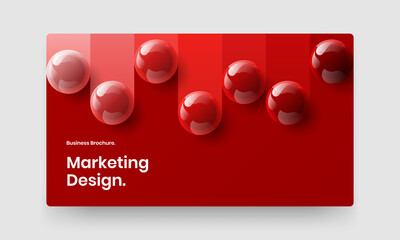 Bright realistic balls company identity template. Vivid magazine cover vector design illustration.