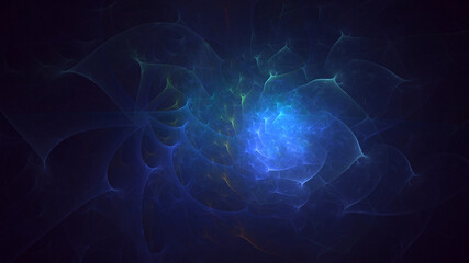 3D rendering abstract colorful fractal light background