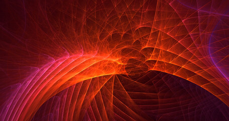 3D rendering abstract colorful fractal light background