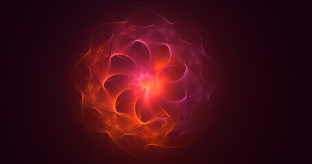 3D rendering abstract round light background
