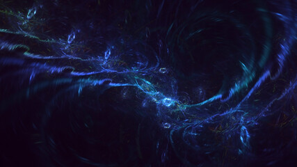 3D rendering abstract multicolor fractal light background