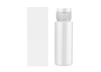 High resolution cosmetic bottle package isolated mockup fit for your design element. 3d illustration