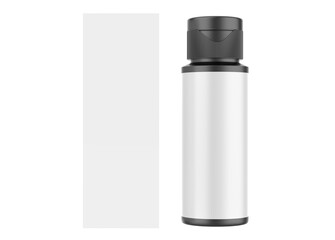 High resolution cosmetic bottle package isolated mockup fit for your design element. 3d illustration