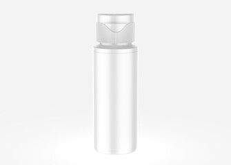 High resolution cosmetic bottle package isolated mockup fit for your design element. 3d illustration