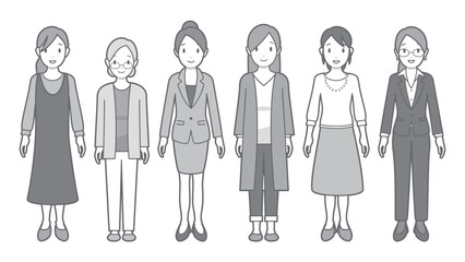 女性のベクターイラスト