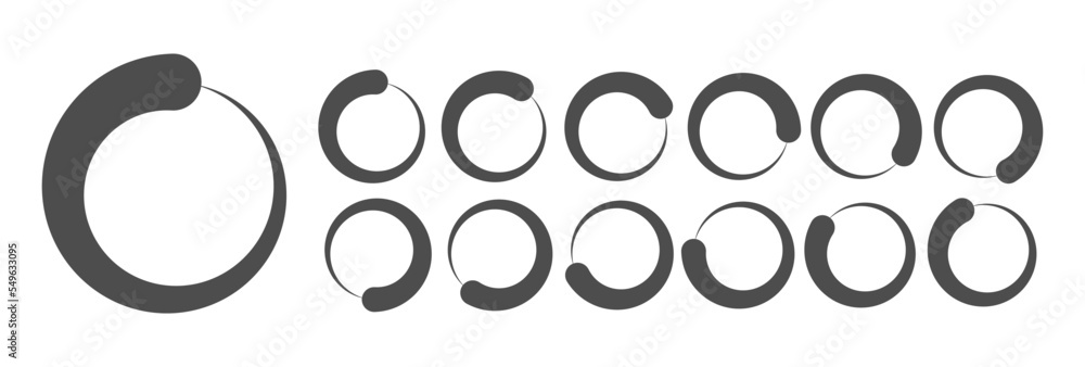 Fototapete circular loading buffering icons vector video ready for animation gif all keyframes frames bufring c