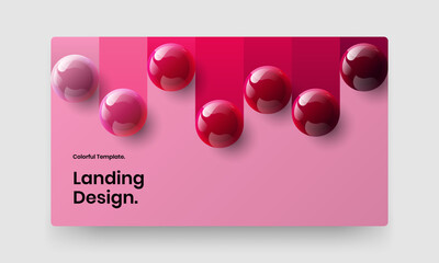 Simple corporate identity vector design layout. Unique realistic balls journal cover concept.