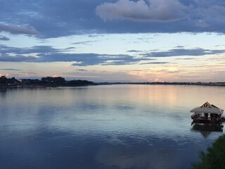 sunset on the lake