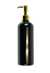 black plastic bottles with dispenser pump for liquid