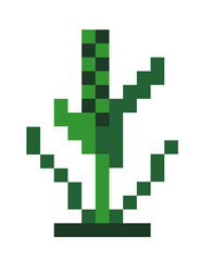 Pixelated flora for 8 bit game setting or level