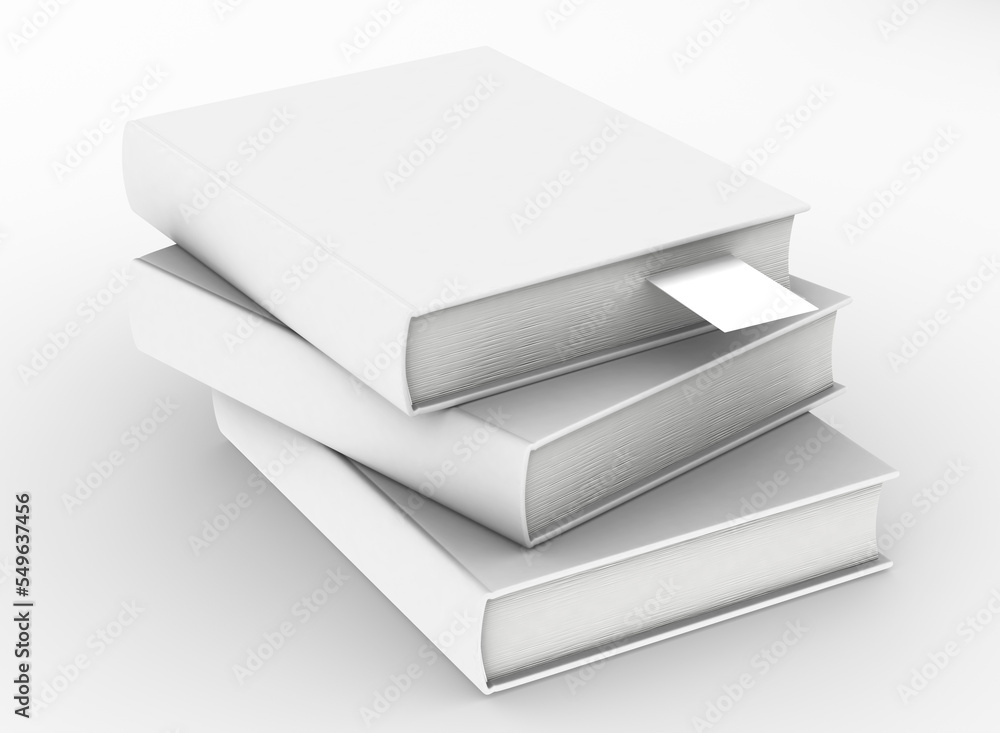 Poster template empty book mockup , 3d rendering
