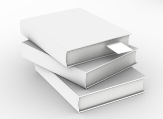 template empty book mockup , 3D rendering