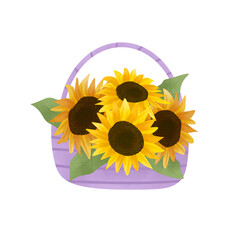 Cute Sunflower Bucket
