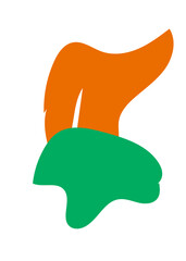 Orange Green Abstracts Shape 