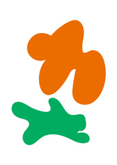 Orange Green Abstracts Shape 