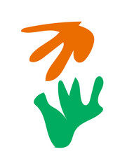 Obraz premium Orange Green Abstracts Shape 