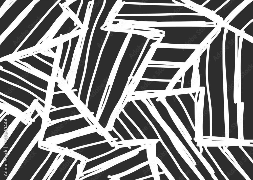 Poster abstract background with sketched stripe lines pattern