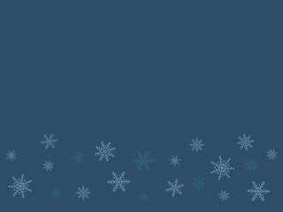 クリスマス背景テンプレート　雪の結晶