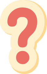 Cartoon illustration icon of question mark, question and question