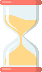 Hourglass cartoon illustration icon, countdown, passage of time