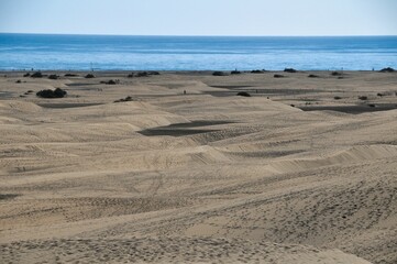 beach and sea, photo picture digital image , in maspalomas, gran canaia