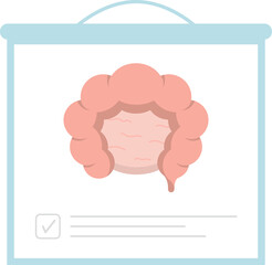 Human organs intestines and stomach infographics, cartoon illustration icons for medical and healthcare and wellness