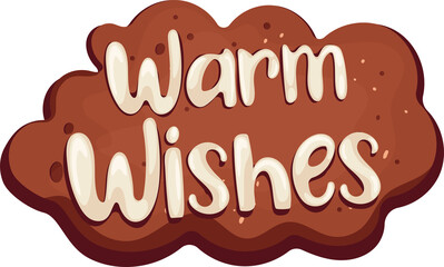 Set of gingerbread with icing lettering, Gingerbread cookies with a congratulatory inscription, wishes, food illustrations, holiday food, christmas food, cliparts