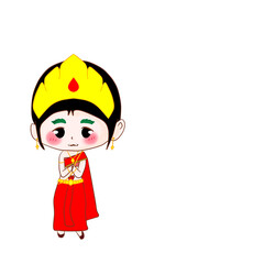 girl in thailand dress