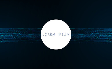 Abstract background digital concept circuit board modern futuristic dark blue background for text