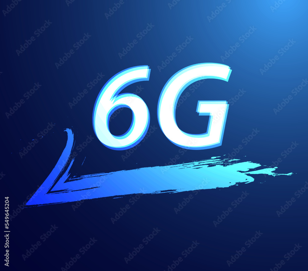 Poster abstract technology digital futuristic concept 6g sixth generation wireless communication technology
