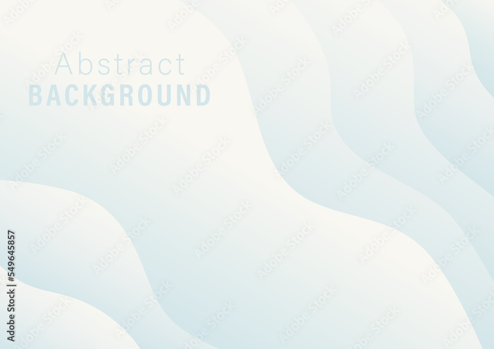 Poster abstract gradient background, cyan gradient color, wave line vector background illustration template