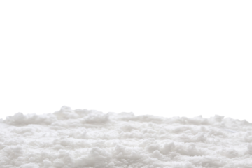 snow isolated on white background close up